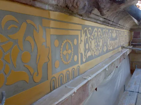 Sgraffito work with Estucs Campreciós at the Parliament of Catalonia
