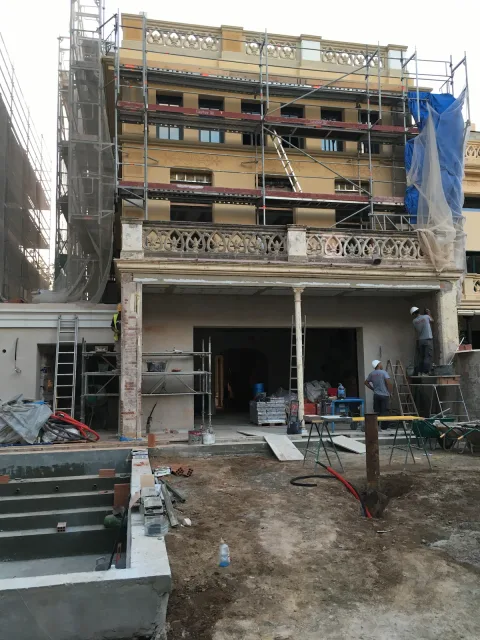 Collaboration reproducing stucco in a Barcelona building with Núria Casadevall